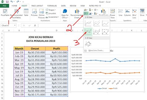 Format dan Menyajikan Data dengan Grafik di Excel 2010